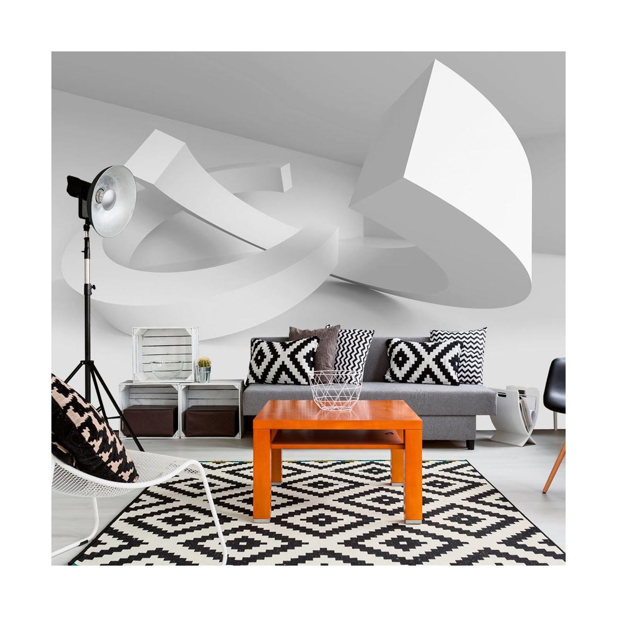 Voir la diapositive 1 : Paris Prix Papier Peint  White Duet