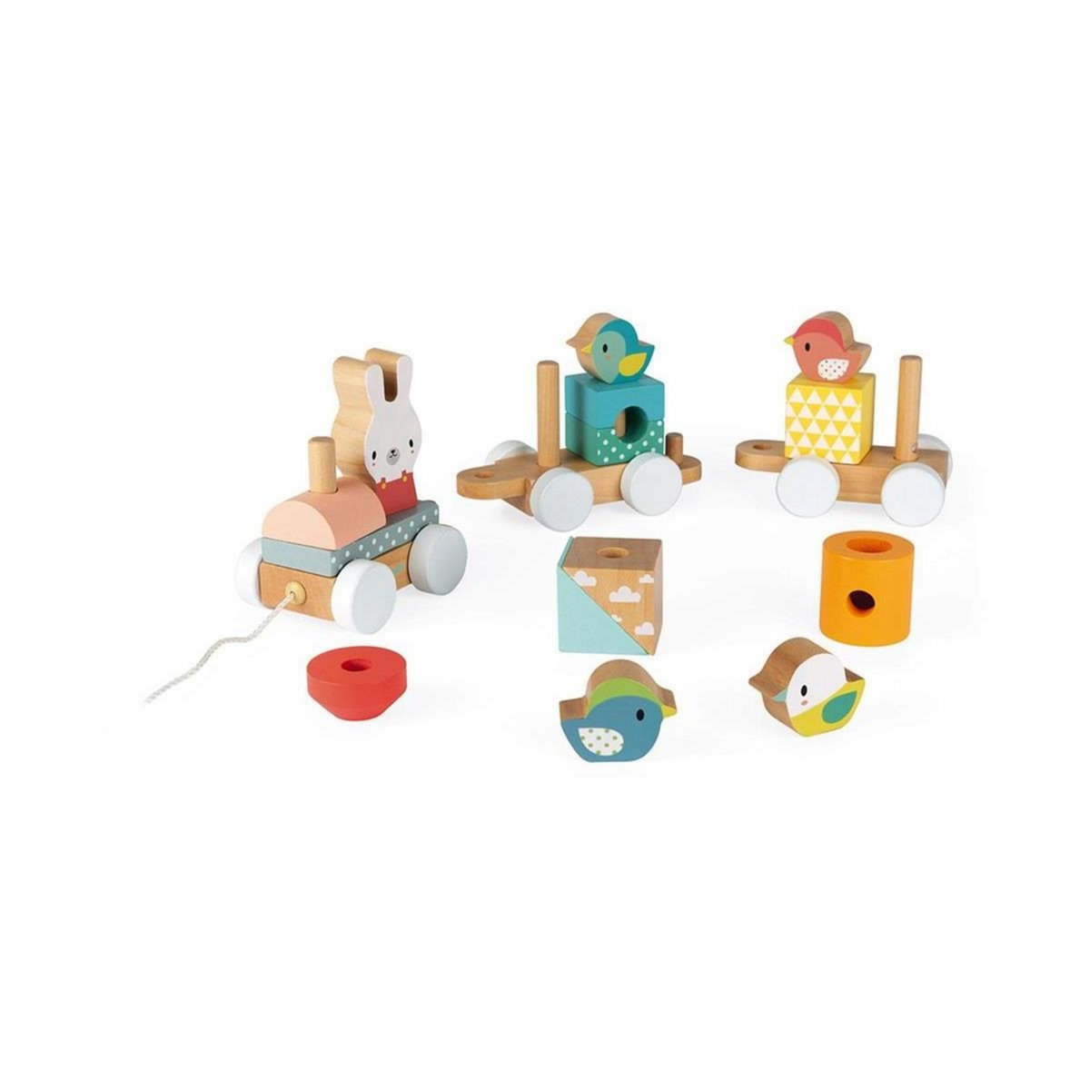 Juratoys-Janod Jeux d eveil en bois - Train pure