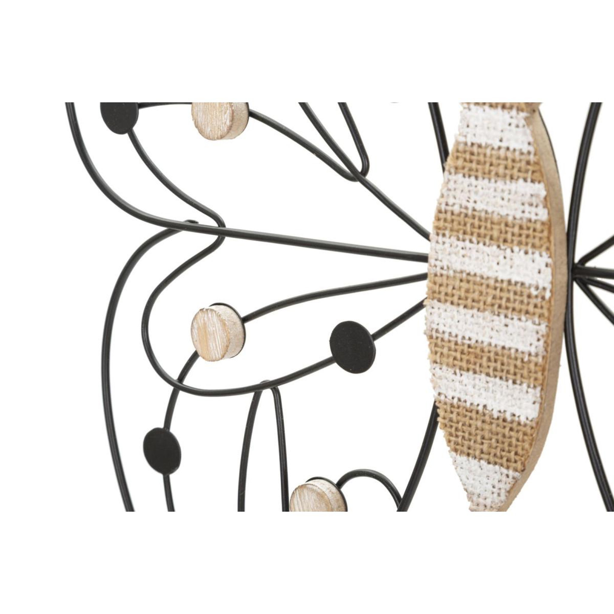 Voir la diapositive 4 : Paris Prix Décoration murale en métal  papillon  39cm noir & naturel