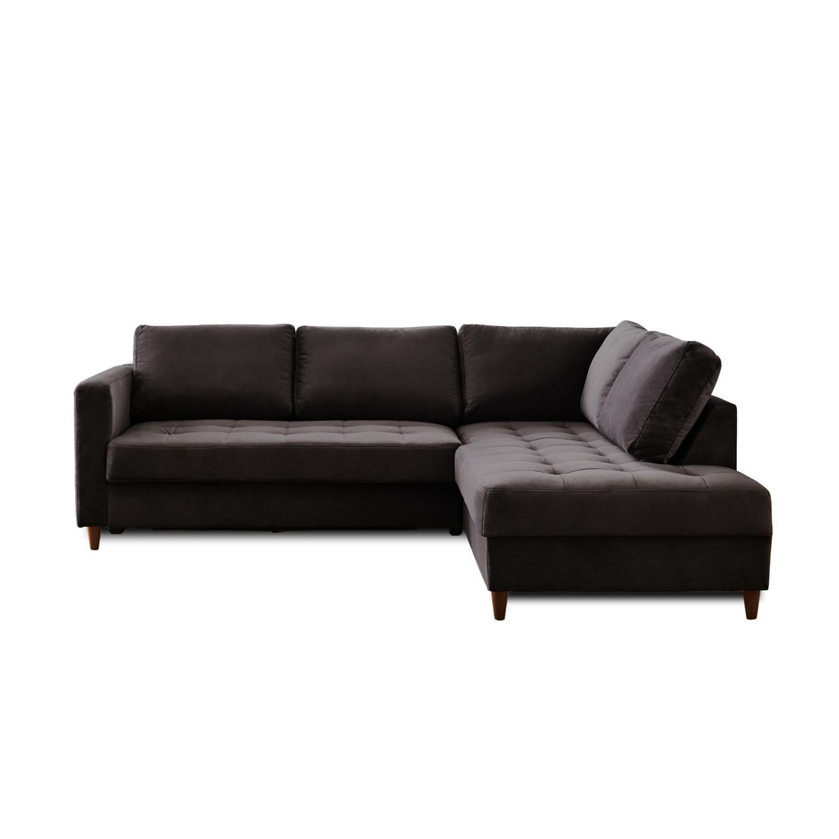 LISA DESIGN Anna - canapé d'angle droit - 5 places - convertible - en velours