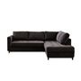Voir la diapositive 6 : LISA DESIGN Anna - canapé d'angle droit - 5 places - convertible - en velours