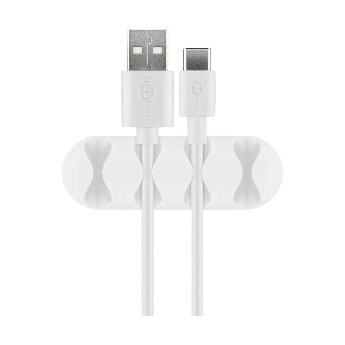 GOOBAY Serre-câble Cable Guide (4) Blanc x2