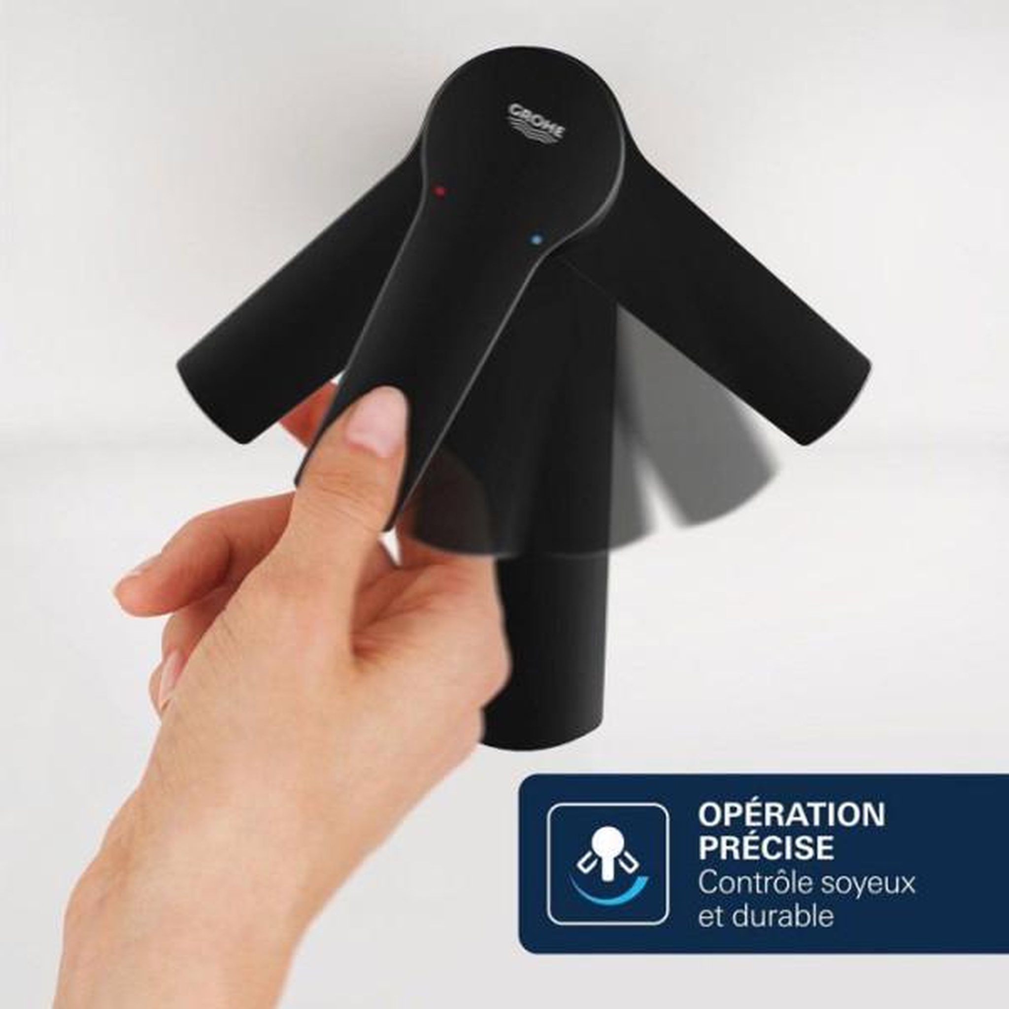 Voir la diapositive 6 : Grohe Mitigeur de bidet - grohe dice - noir mat