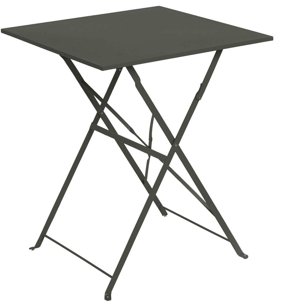 GARDENSTAR Table de jardin pliante en acier 60 x 60 cm