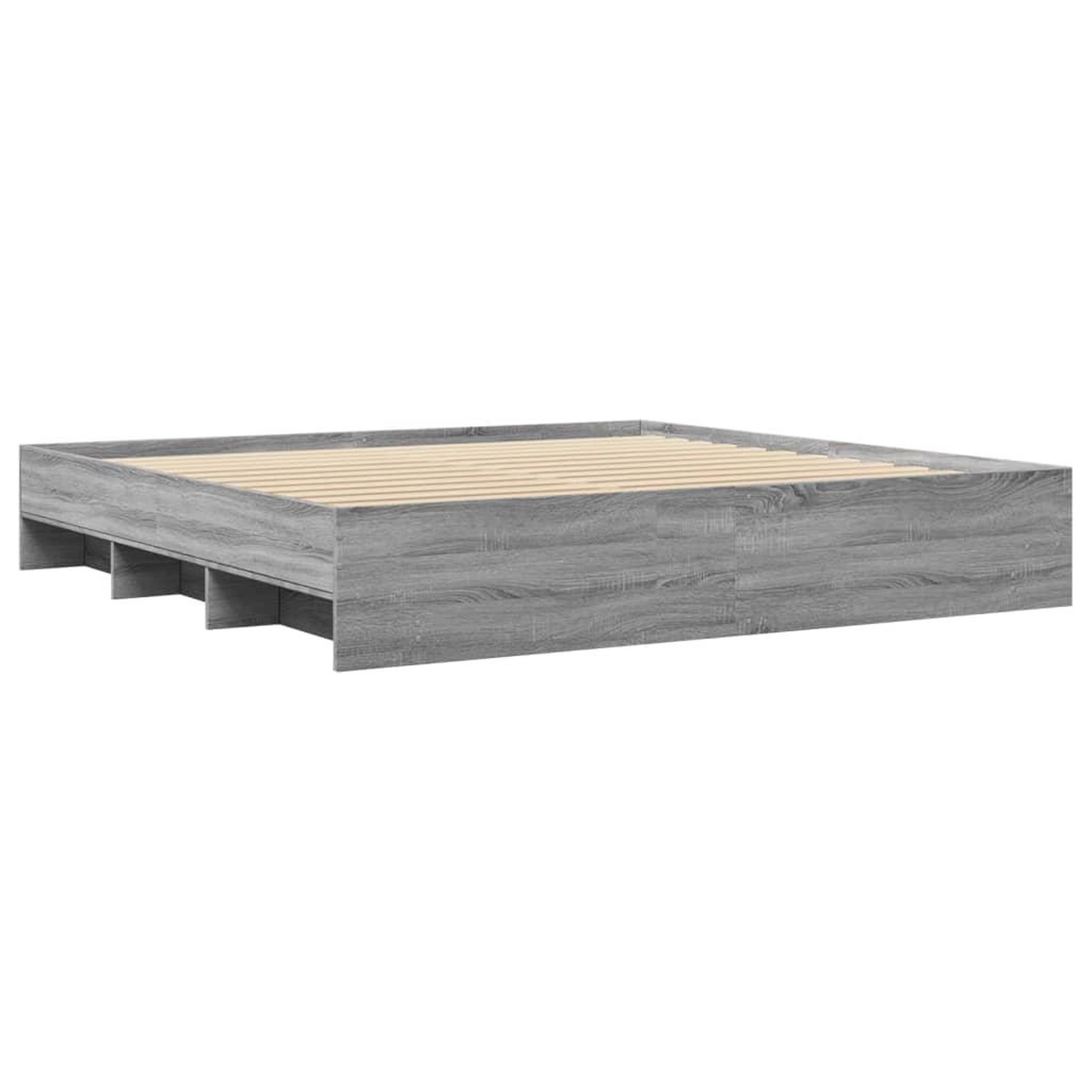 Voir la diapositive 4 : VIDAXL Cadre de lit sans matelas sonoma gris 180x200 cm
