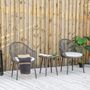 Voir la diapositive 2 : OUTSUNNY Ensemble bistro jardin style acapulco 2 places 3 pièces avec coussins