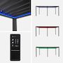 Voir la diapositive 5 : SWEEEK Pergola bioclimatique motorisée aluminium 6x3m LED + 4 stores 3m Triomphe