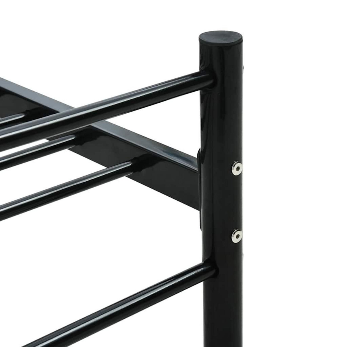VIDAXL Cadre de lit avec tete de lit sans matelas noir 140x200cm metal