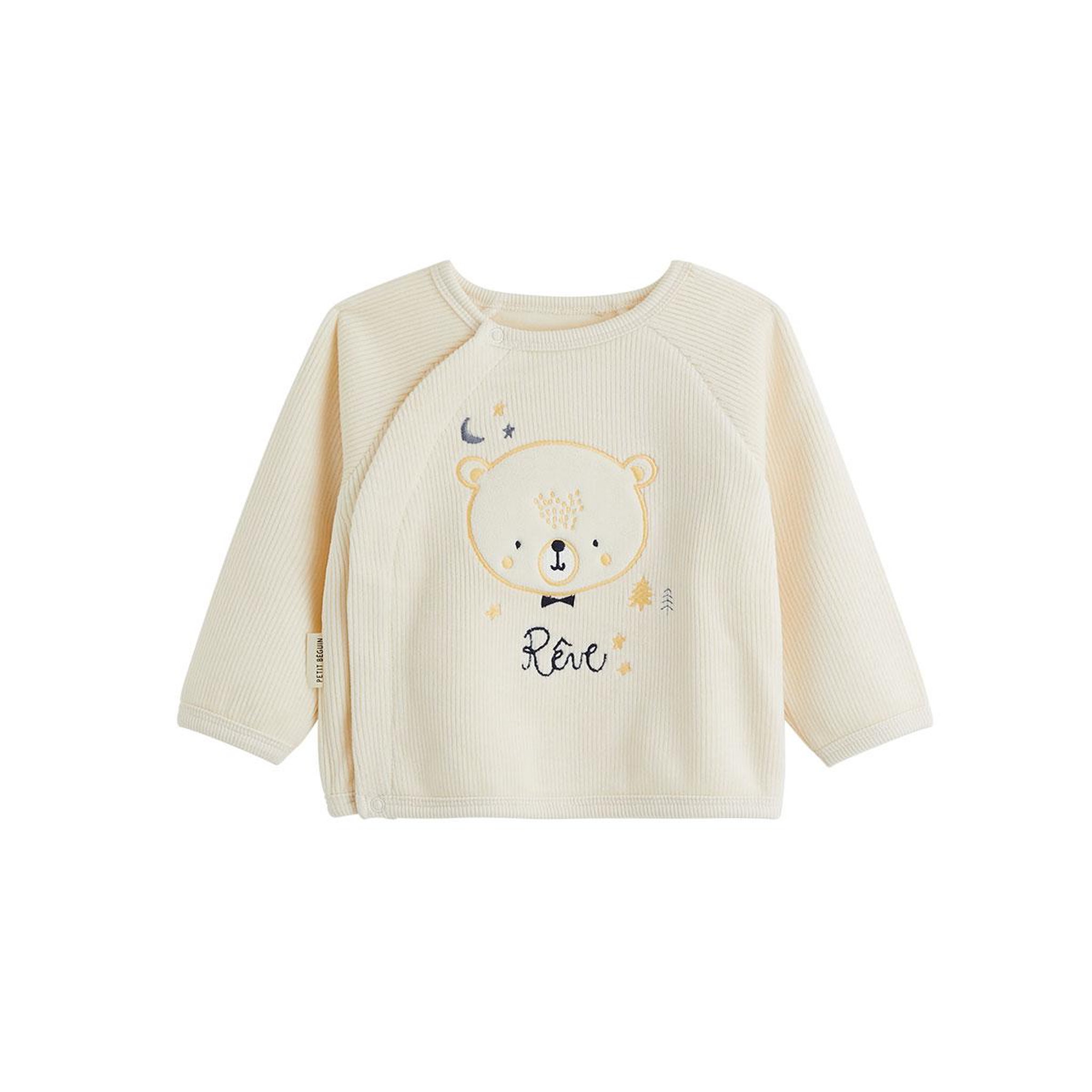 Voir la diapositive 1 : PETIT BEGUIN Sweat-shirt bébé en velours Flocon