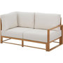 Voir la diapositive 6 : MARKET24 Salon de jardin canapé d'angle SANTA - Aluminium effet bois - 5 personnes - Ecru