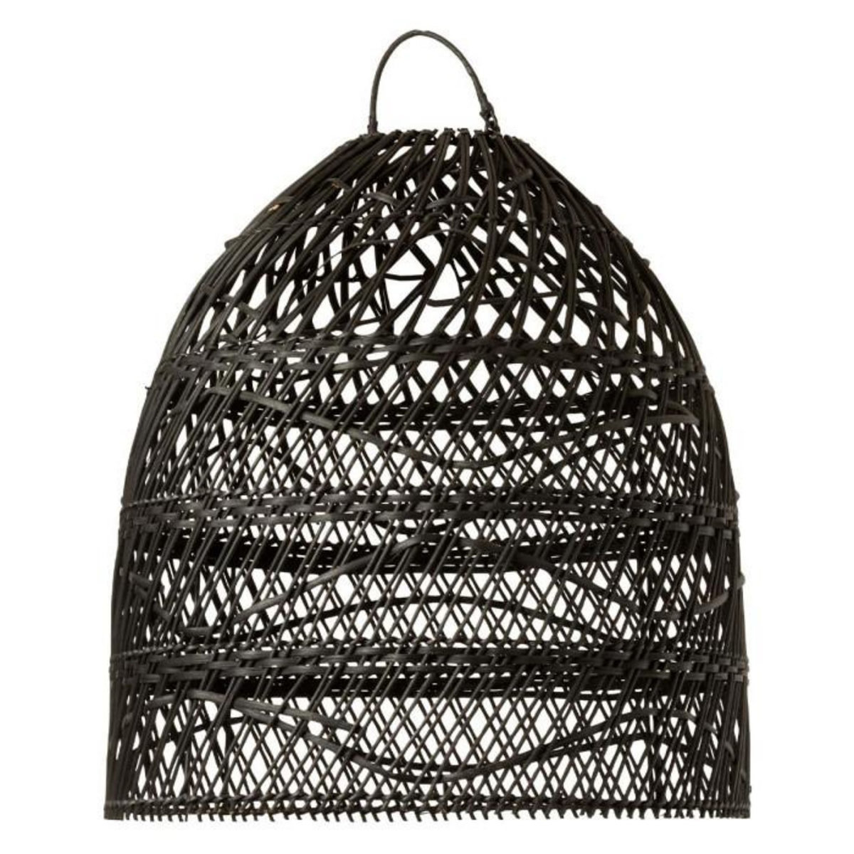 Paris Prix Abat-Jour en Rotin  Vague  43cm Noir