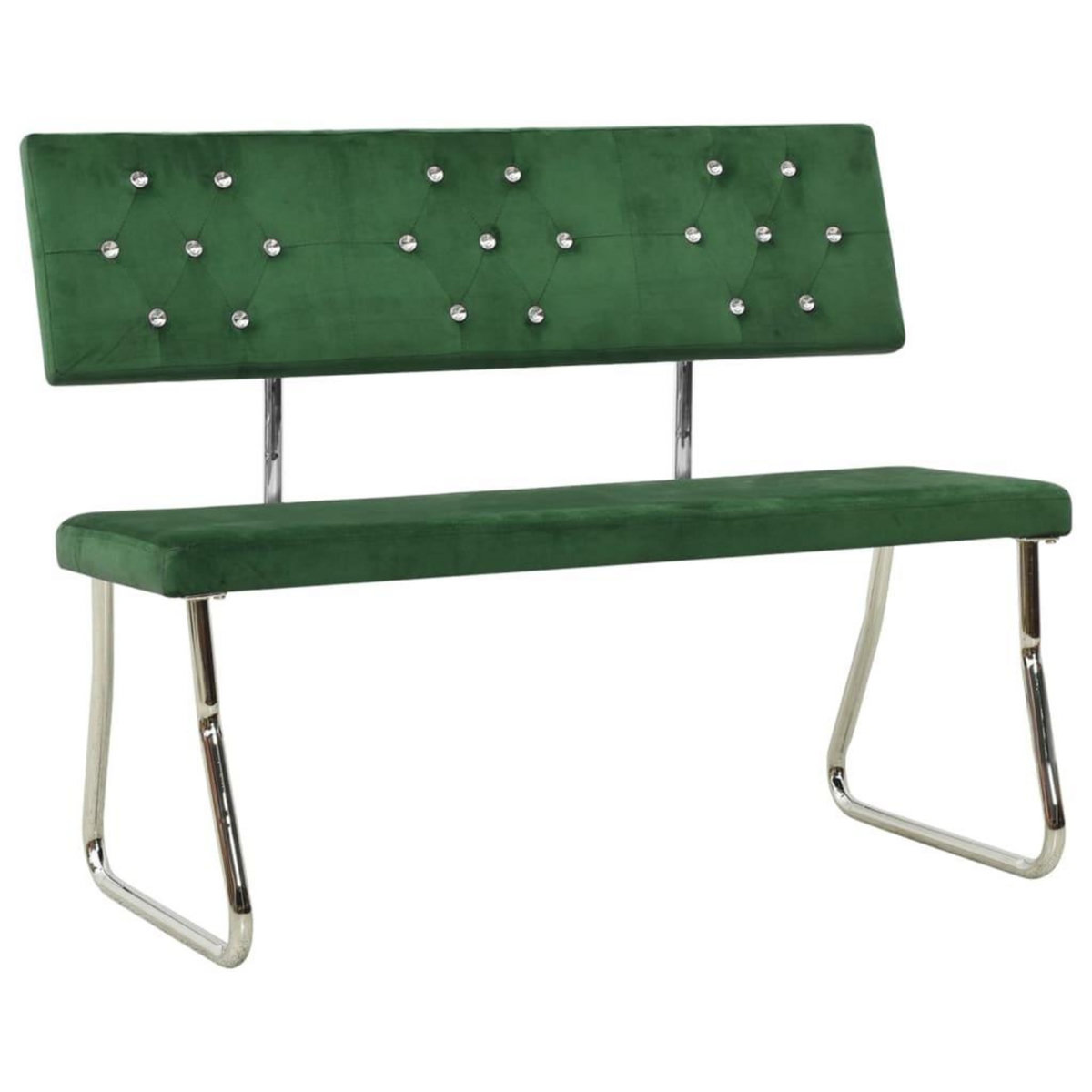 VIDAXL Banc 110 cm Vert fonce Velours