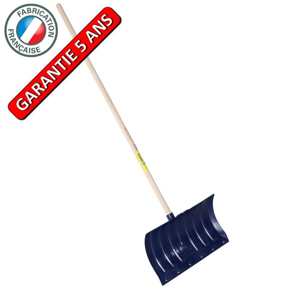 OUTILS PERRIN Poussoir à neige  polypro 53 cm manche 1,20 m PEFC, outil pour le déneigement