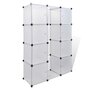 VIDAXL Armoire modulaire 9 compartiments Blanc 37 x 115 x 150 cm