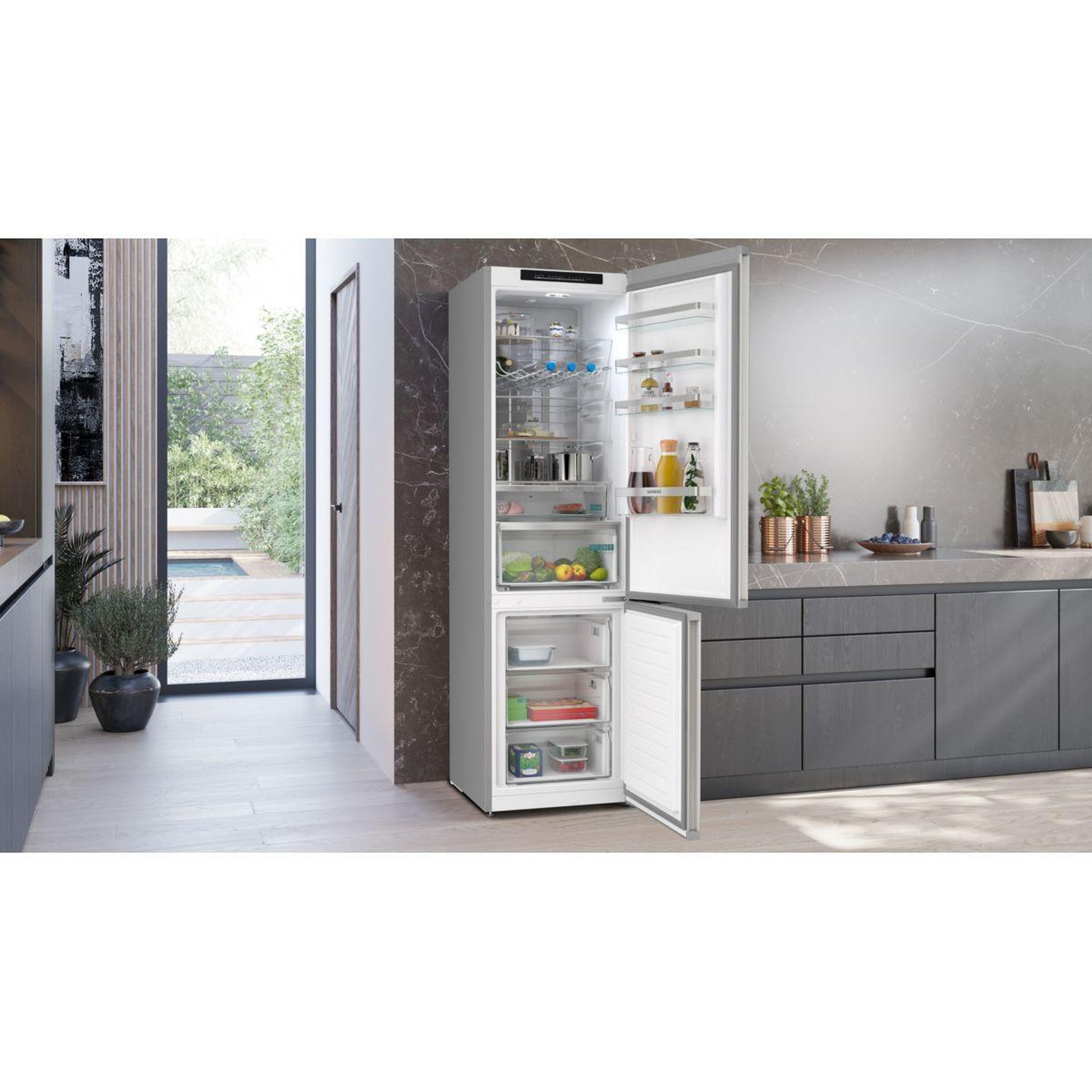 Voir la diapositive 4 : Siemens Réfrigérateur combiné KG39NVICG