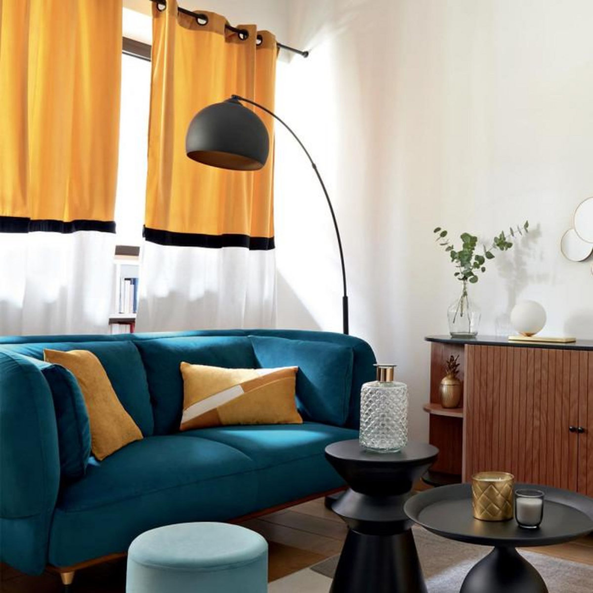 ATMOSPHERA Lampadaire Métal  Modern  175cm Noir