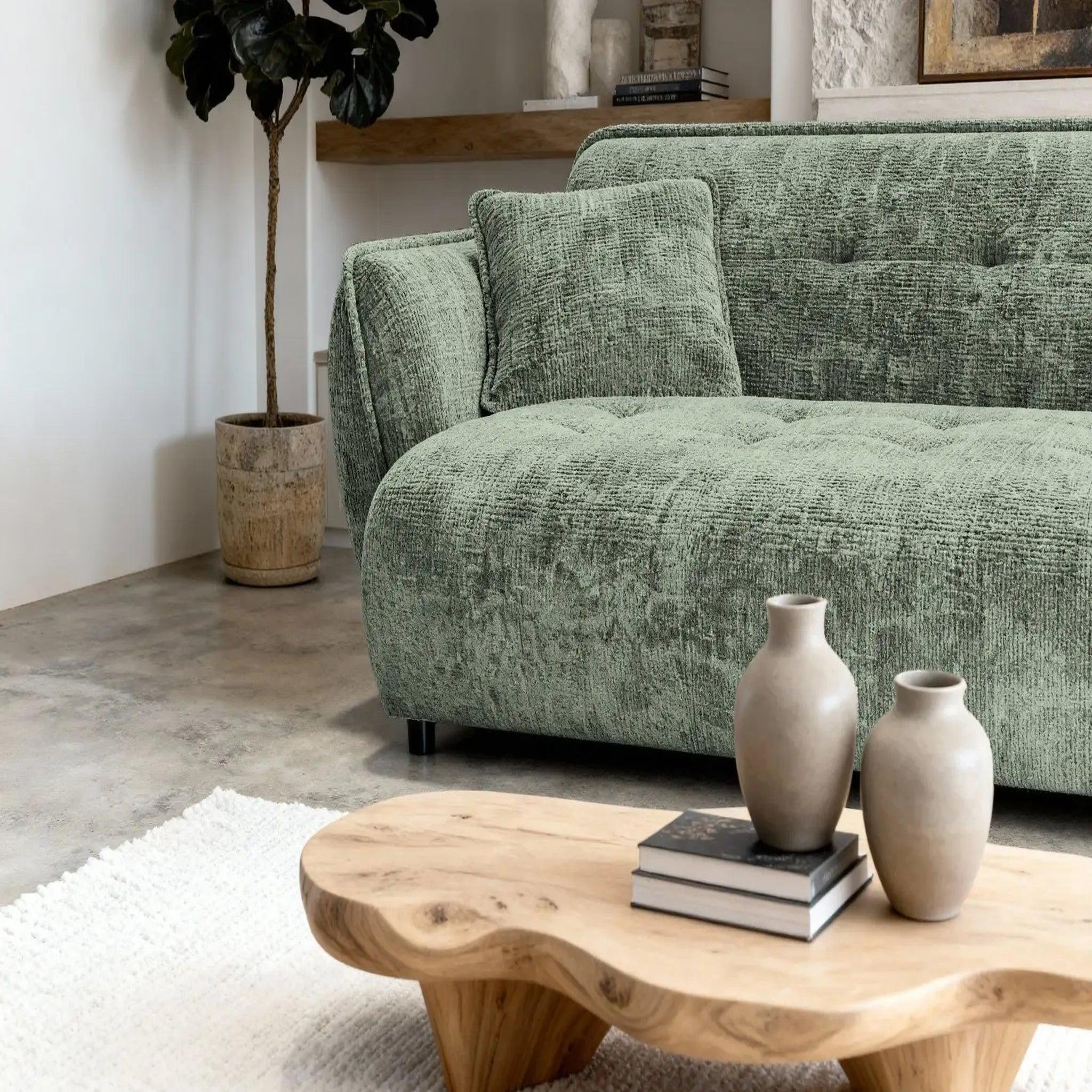 Voir la diapositive 5 : CASANOVA PARIS Mona - canapé droit tissu chenille 3 places