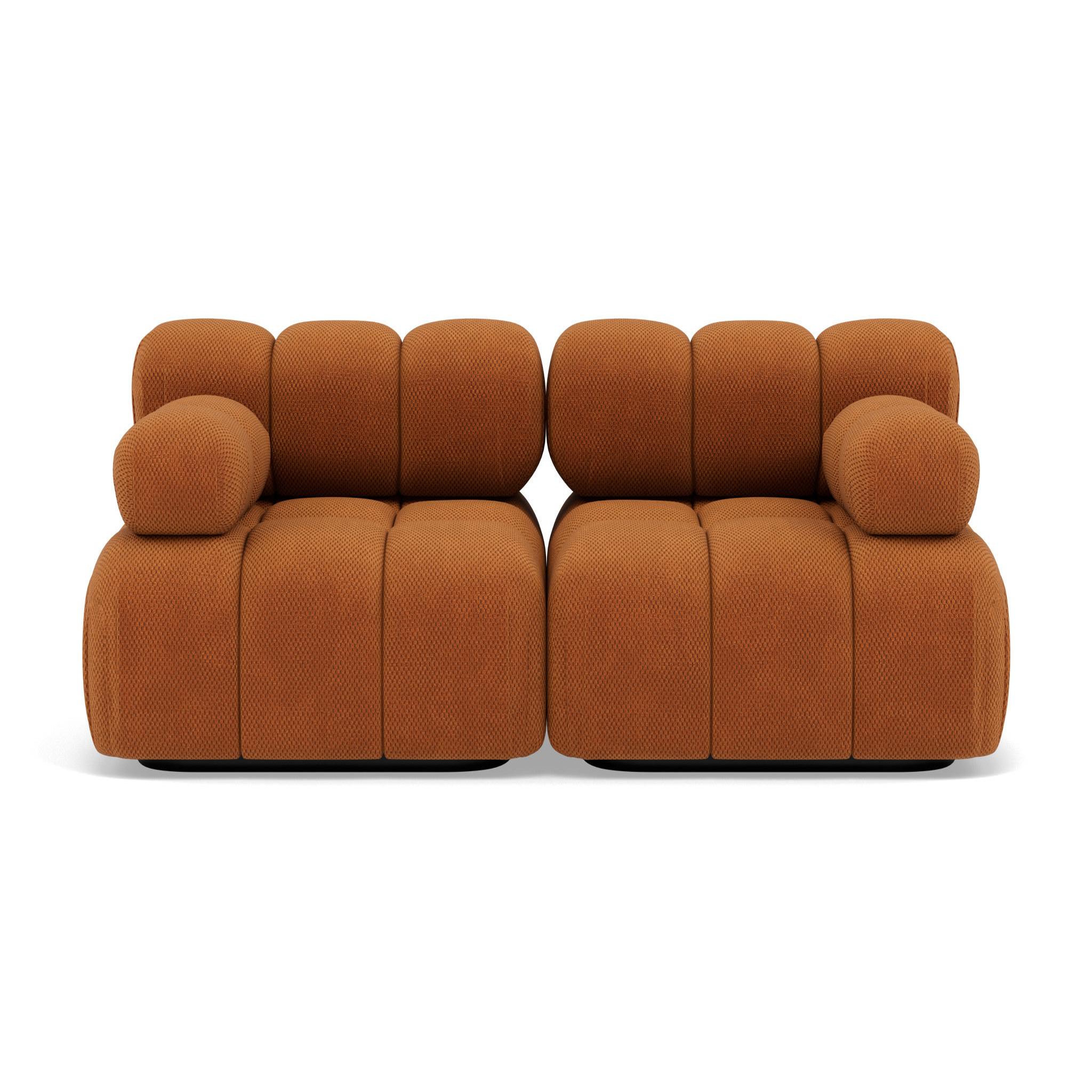 Voir la diapositive 1 : LISA DESIGN Ruby - canapé droit modulable 2 places en velours texturé