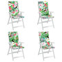 Voir la diapositive 4 : VIDAXL Coussins de chaise a dossier haut lot de 4 multicolore tissu