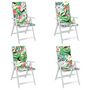 Voir la diapositive 4 : VIDAXL Coussins de chaise a dossier haut lot de 4 multicolore tissu
