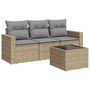 Voir la diapositive 2 : VIDAXL Salon de jardin avec coussins 4 pcs beige resine tressee