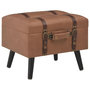 Voir la diapositive 1 : VIDAXL Tabouret de rangement 40 cm Marron Similicuir