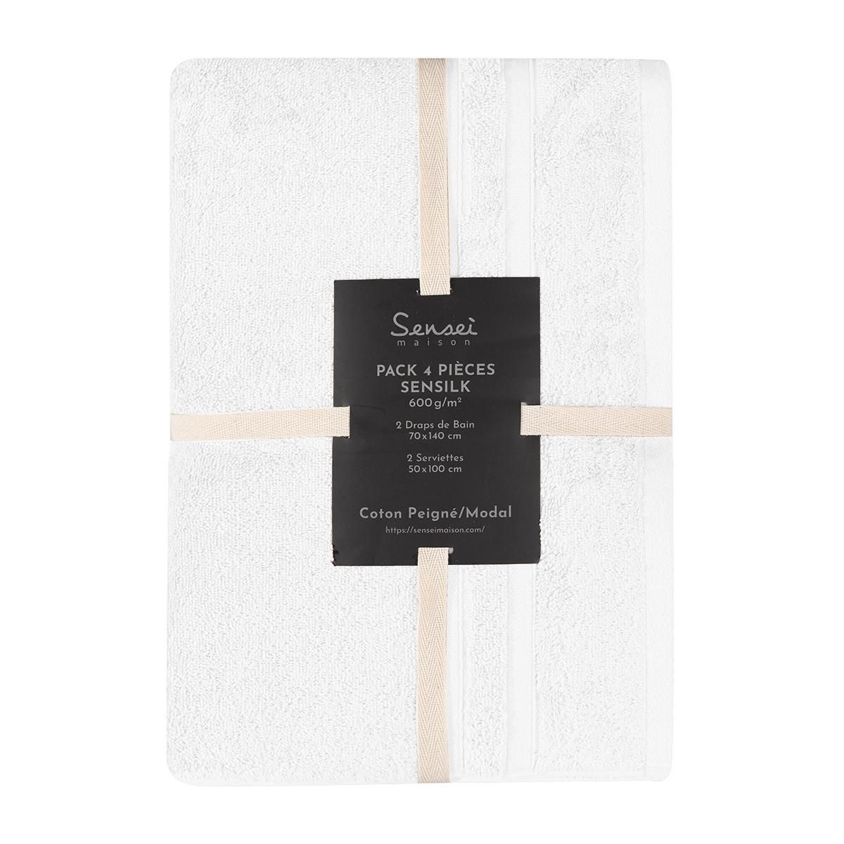 Sensei Maison Ensemble de bain 4 pièces 600 g/m² SENSILK