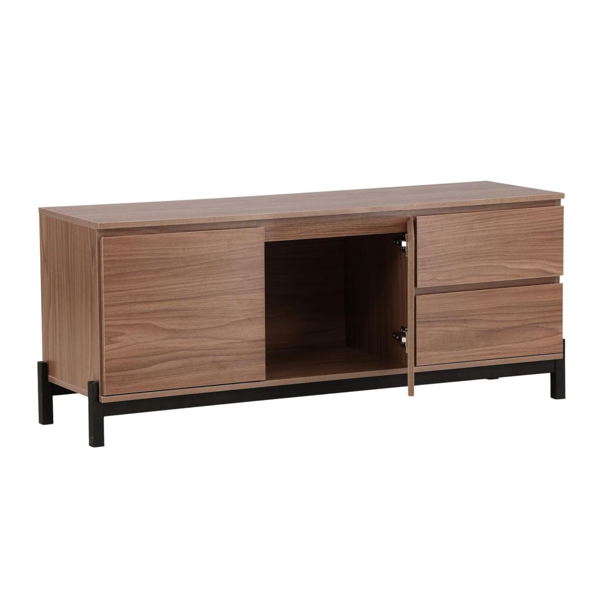 Voir la diapositive 4 : Paris Prix Meuble tv 2 portes & 2 tiroirs  corpus  138cm marron