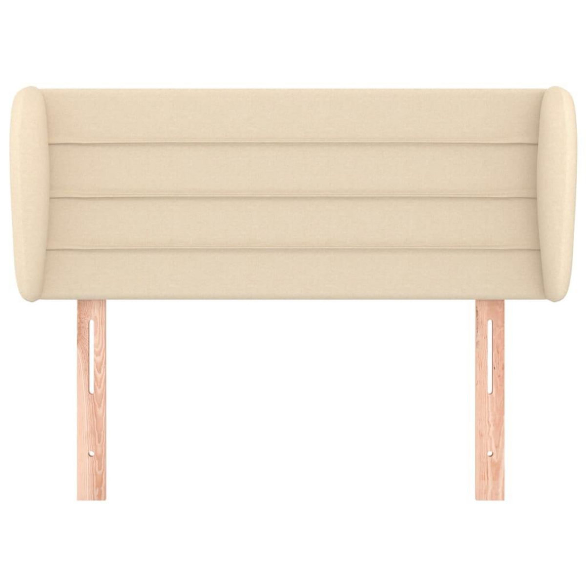 VIDAXL Tete de lit avec oreilles Creme 103x23x78/88 cm Tissu