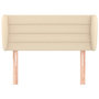 Voir la diapositive 3 : VIDAXL Tete de lit avec oreilles Creme 103x23x78/88 cm Tissu