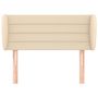Voir la diapositive 3 : VIDAXL Tete de lit avec oreilles Creme 103x23x78/88 cm Tissu
