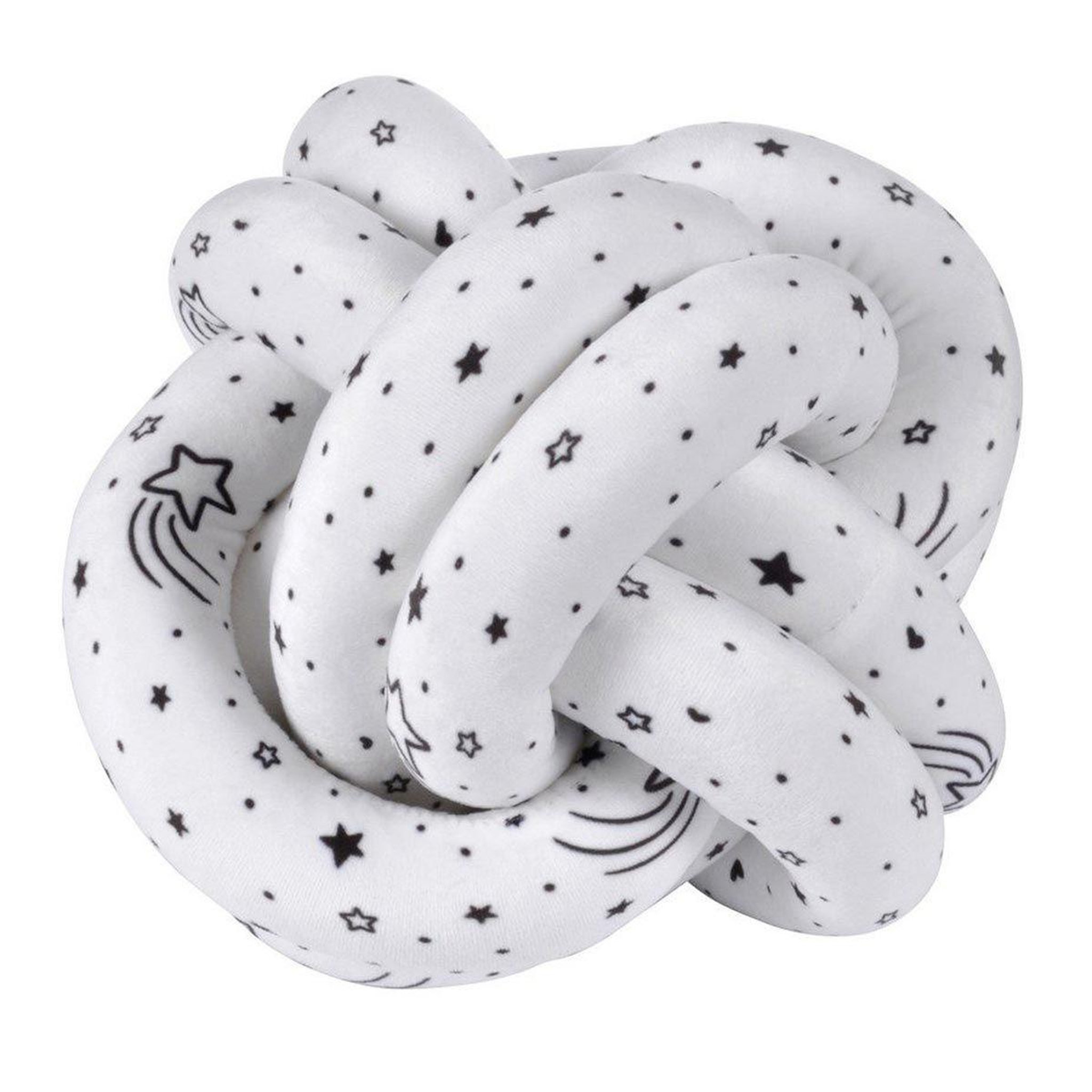 HOMEA Coussin Nœud Déco  Wild Kids  20cm Blanc & Noir