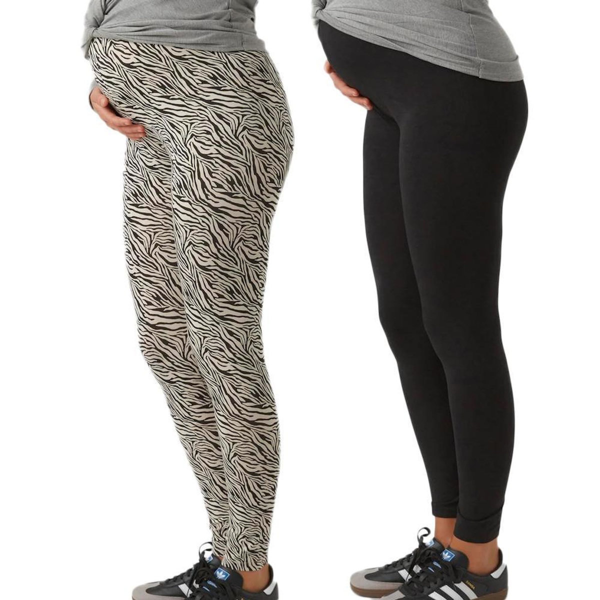MAMALICIOUS X2 Leggings de Grossesse Beige/ Femme Mamalicious Lemma