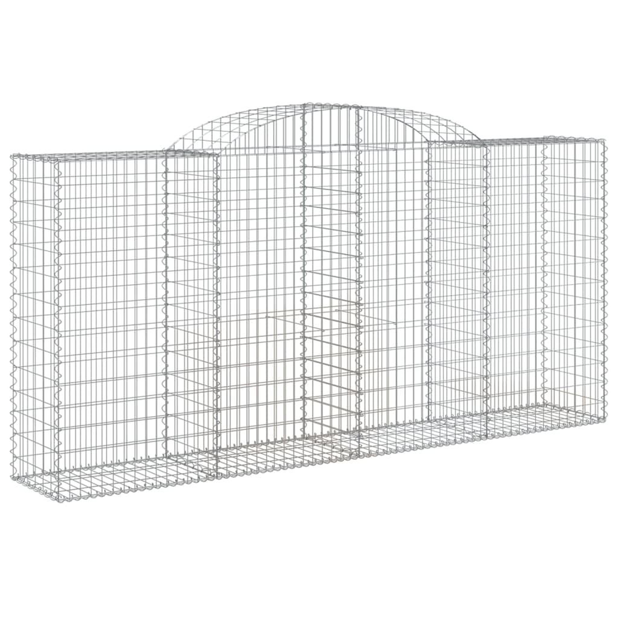 Voir la diapositive 3 : VIDAXL Paniers a gabions arques 17 pcs 300x50x140/160 cm fer galvanise