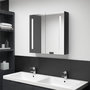 Voir la diapositive 1 : VIDAXL Armoire de salle de bain à miroir LED noir brillant 62x14x60 cm