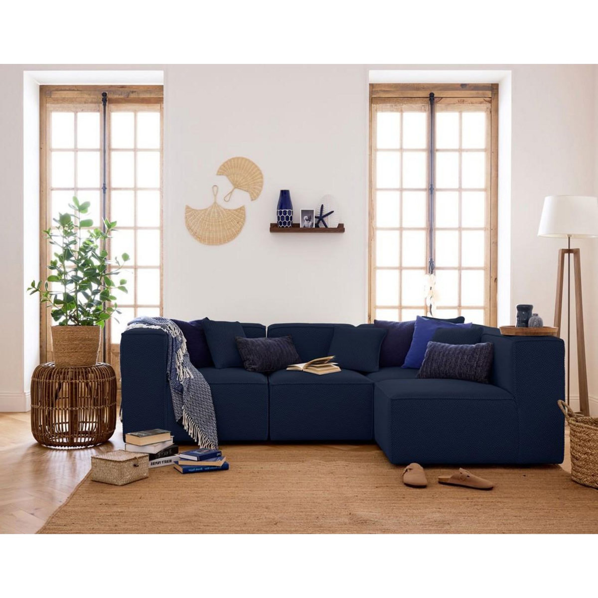 LISA DESIGN Arty - module d'assise gauche - en tissu mailles 3d