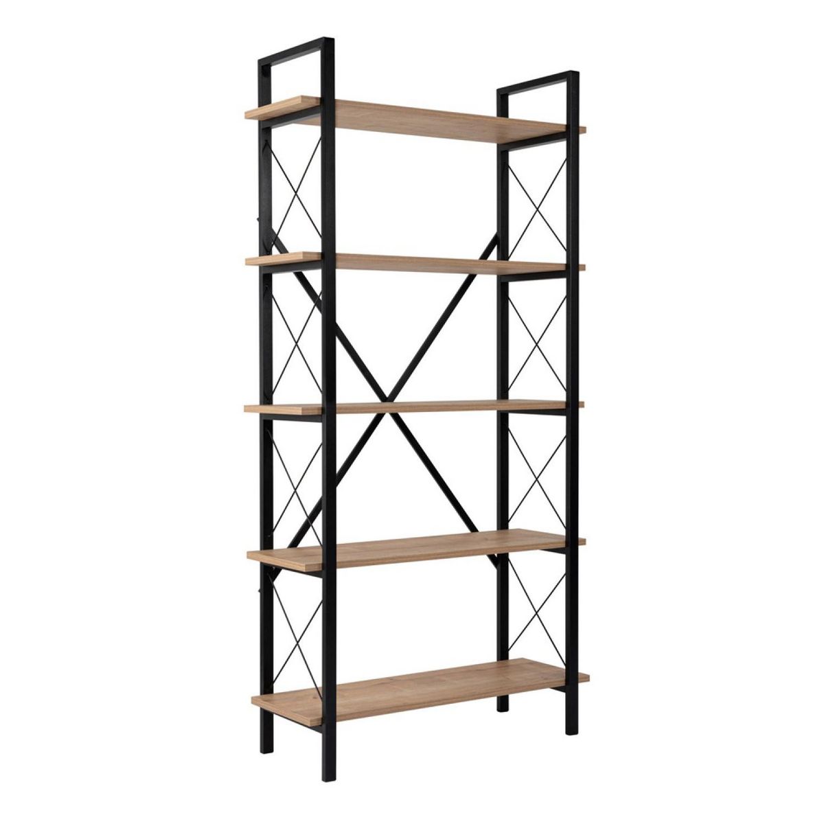 CONCEPT USINE ELYSIAN -Etagère moderne 5 espaces de rangement bois et métal 180cm ELYSIAN