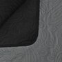 VIDAXL Couvre-lit a double face matelasse 170 x 210 cm Gris et noir