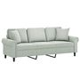 Voir la diapositive 3 : VIDAXL Canape 3 places avec oreillers gris clair 180 cm velours