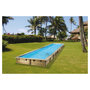 Voir la diapositive 2 : UBBINK Piscine hors sol bois rectangulaire - 350x1550x155cm - Liner Bleu- LINEA