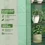 Voir la diapositive 6 : OUTSUNNY Mini serre de jardin serre de balcon serre à 4 étages avec châssis en acier & bâche en PE renforcée, intérieur et extérieur portable porte enroulable, 120 x 50 x 170 cm, vert
