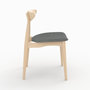 Voir la diapositive 6 : Rendez vous déco Lot de 2 chaises en tissu gris et bois d'hévéa-Josette