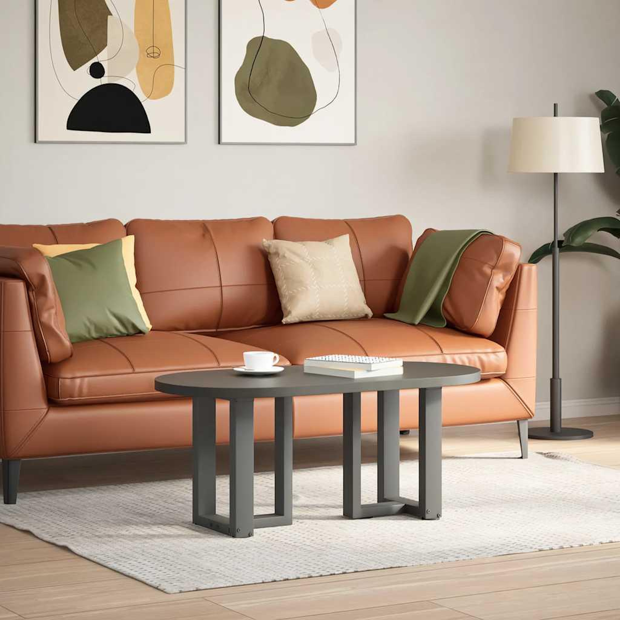 Voir la diapositive 2 : VIDAXL Pieds de table basse forme de T 2pcs anthracite 28x25x(42-43)cm
