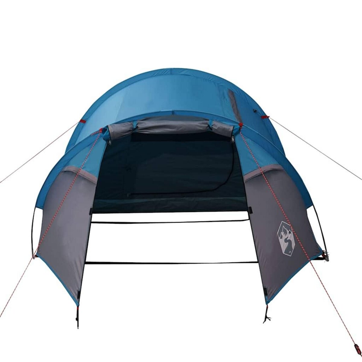 VIDAXL Tente de camping tunnel 2 personnes bleu impermeable