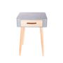Voir la diapositive 5 : The Home Deco Factory Table de chevet Scandinave - 1 Tiroir - Gris