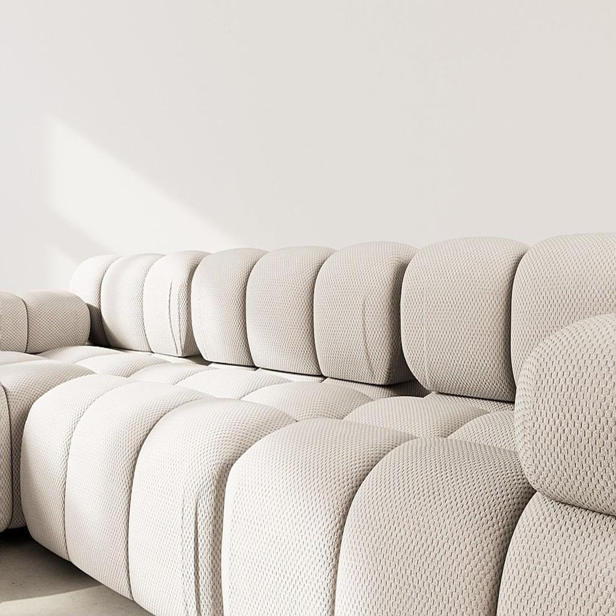 LISA DESIGN Ruby - canapé modulable d'angle gauche 4 places en velours texturé