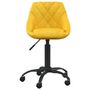 Voir la diapositive 2 : VIDAXL Chaise de bureau Jaune moutarde Velours