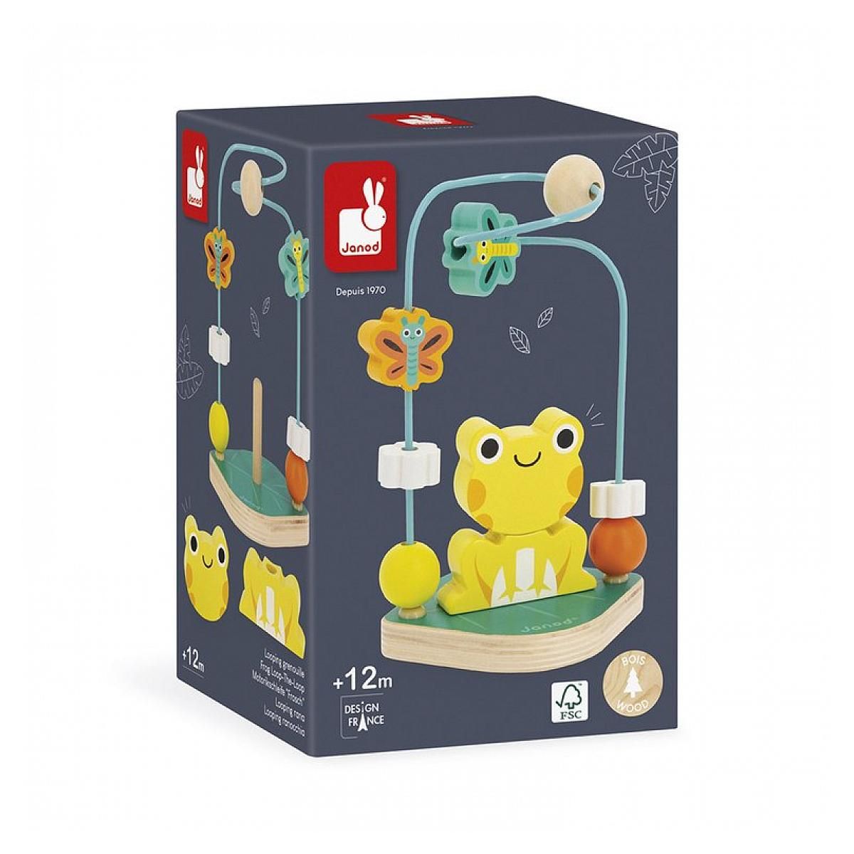 Juratoys-Janod Jouet empilable grenouille tropicale en bois pour enfants