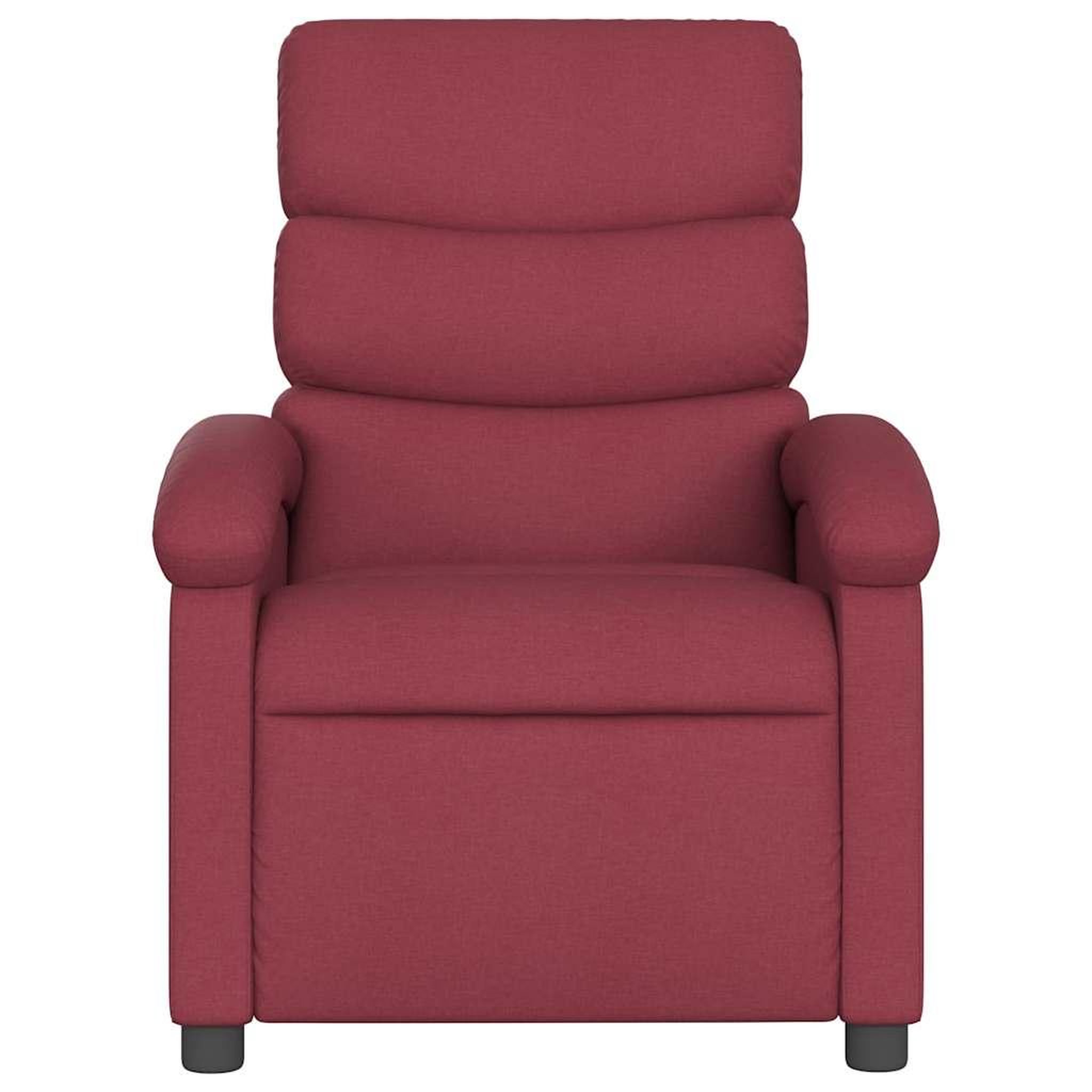 Voir la diapositive 4 : VIDAXL Fauteuil de massage inclinable Rouge bordeaux Tissu