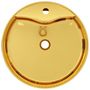 Voir la diapositive 3 : VIDAXL Lavabo avec trop-plein 46,5 x 15,5 cm Ceramique Dore